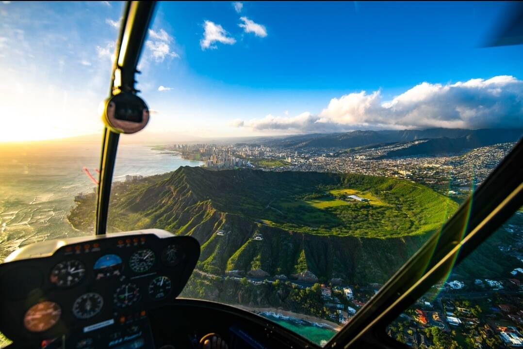 60 min route Helicopter Tour ( Honolulu )