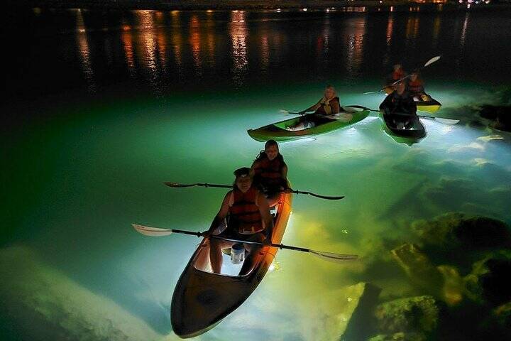 Clear Bottom Night Kayak Tour - BOOK NOW AND PAY IN PERSON